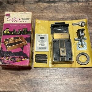NEW Vtg Sears Security Inside/Outside Key Safety Door Lock Craftsman 9-58102